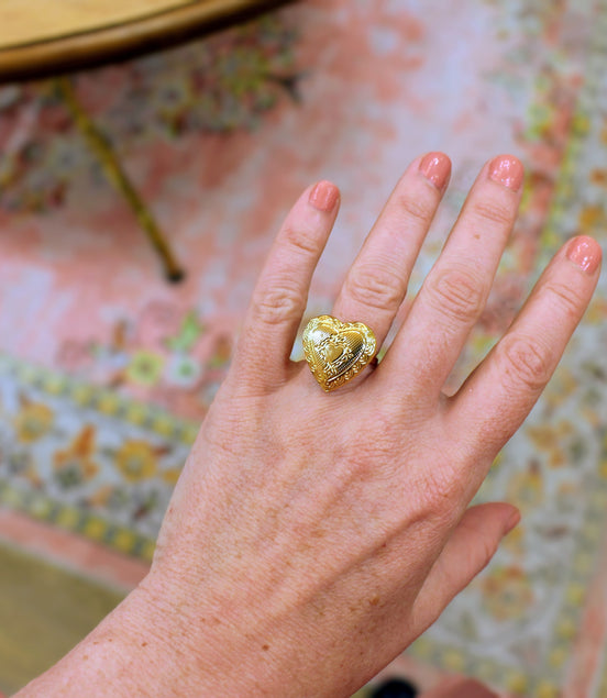 Bague médaillon Coeur