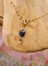 Collier QUIÉTUDE doré dumortierite - saphir