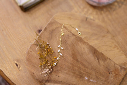 Chaine de dos amovible DANS MON COEUR perles d'eau douce