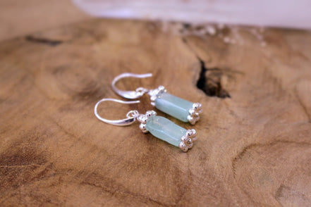 Boucles d'oreilles MAGIC argenté / chrysoprase