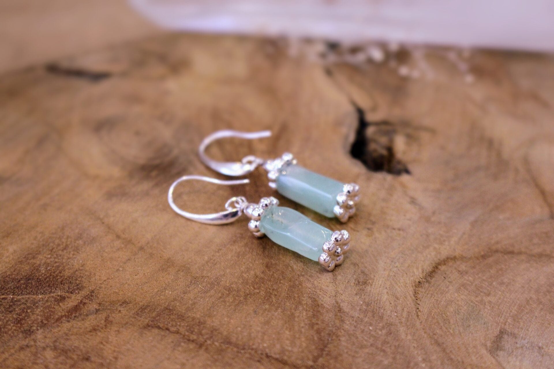 Boucles d'oreilles MAGIC argenté / chrysoprase