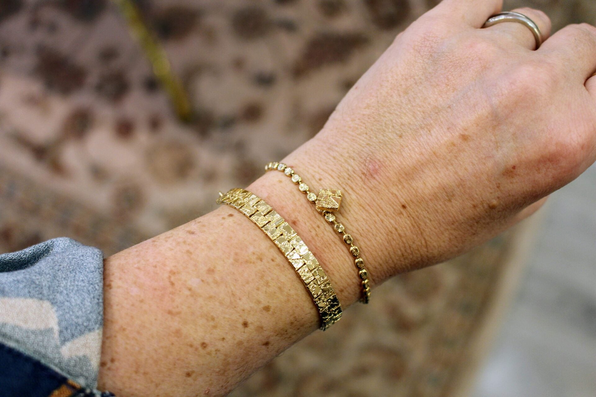 bijou femme bracelet doré fait main