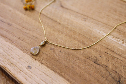 collier SIMPLICITE quartz rutile