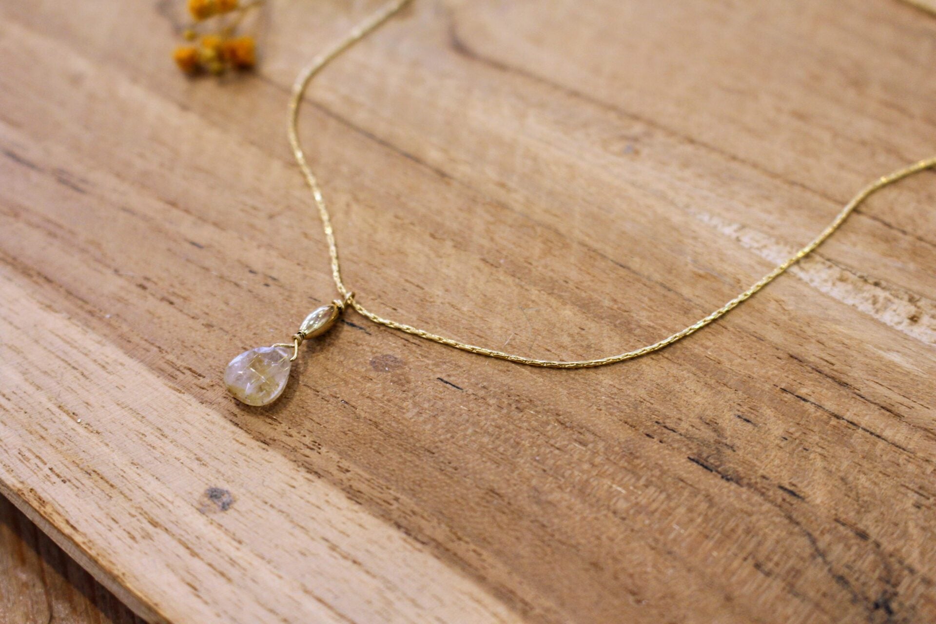 collier SIMPLICITE quartz rutile