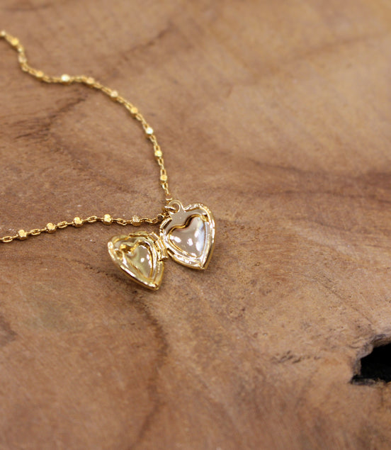 Bracelet doré MÉDAILLON COEUR