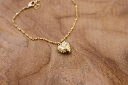 Bracelet doré MÉDAILLON COEUR