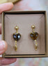 Boucles d'oreilles INFINI doré - oeil de tigre