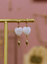 Boucles d'oreilles INFINI doré - pierre de lune