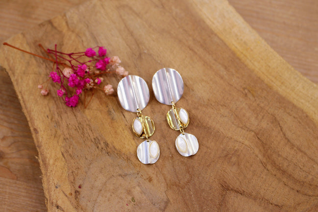 Boucles d'oreilles longues ECLIPSE SOLAIRE