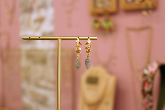 Boucles d'oreilles INSOUCIANCE labradorite