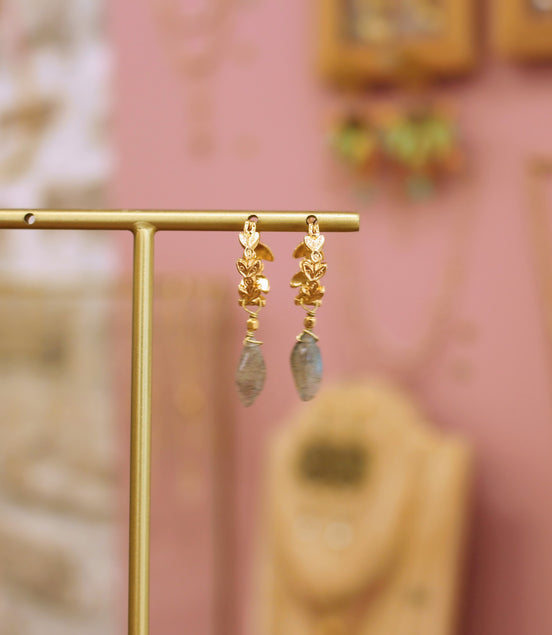 Boucles d'oreilles INSOUCIANCE labradorite