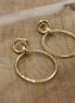 boucles d'oreilles dorées accomplie