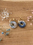 boucles d'oreilles créoles dorées céramique
