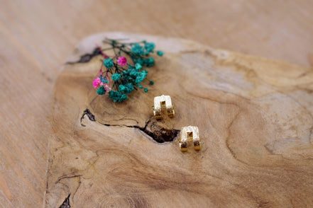 Boucles d'oreilles HOPI dorées - créoles intemporelles