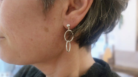 Boucles d'oreilles RELIEES argentées