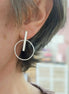 Idée cadeau femme boucles d'oreilles argentées femme
