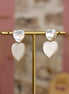 boucles d'oreilles coeur argenté bijou de mode idée cadeau femme