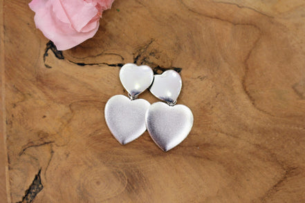 Boucles d'oreilles COUP DE CŒUR argenté