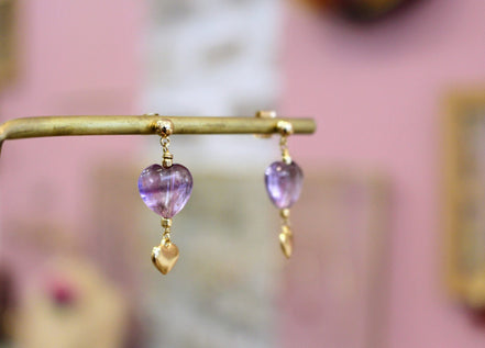 Boucles d'oreilles INFINI améthyste