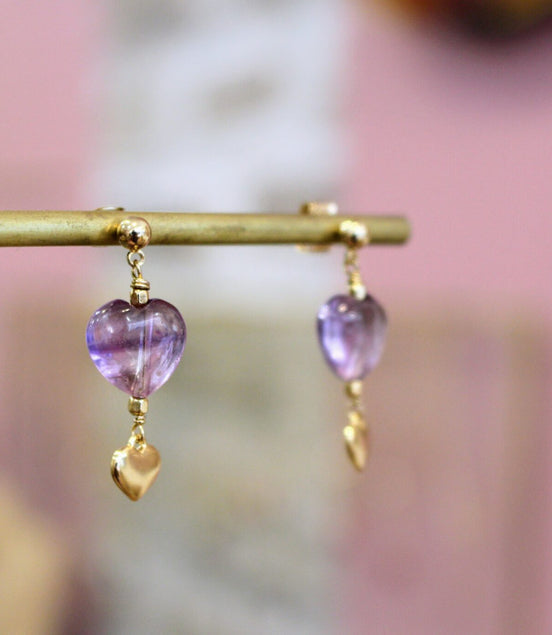 Boucles d'oreilles INFINI améthyste