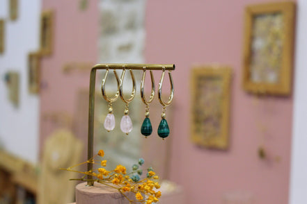 boucles d'oreilles créoles bysance dorées