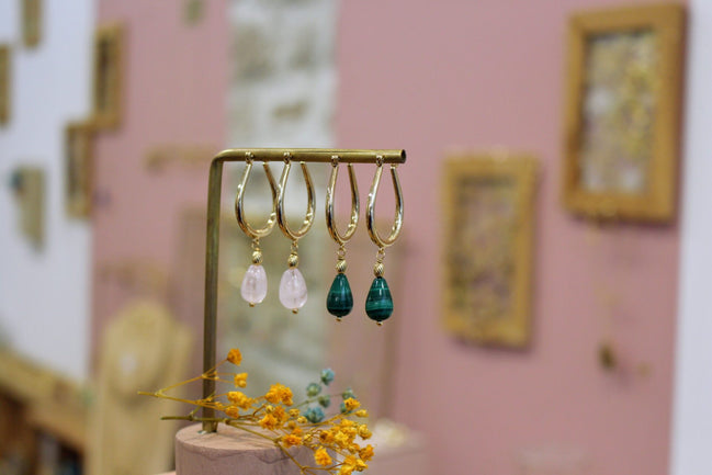 boucles d'oreilles créoles bysance dorées