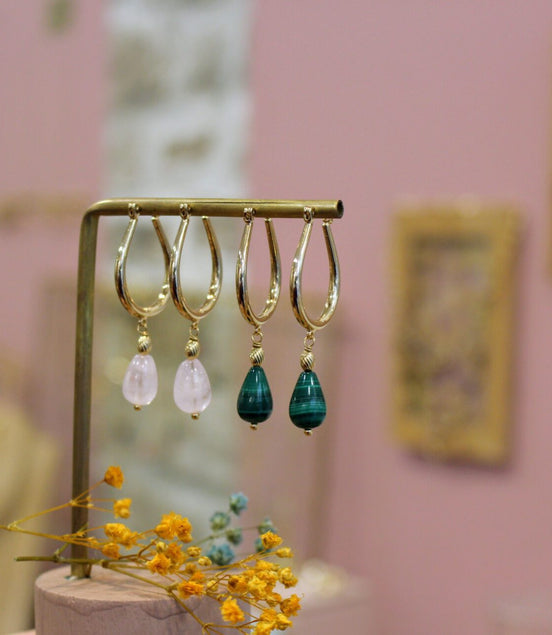 boucles d'oreilles créoles bysance dorées