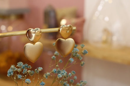 boucles d'oreilles coeurs