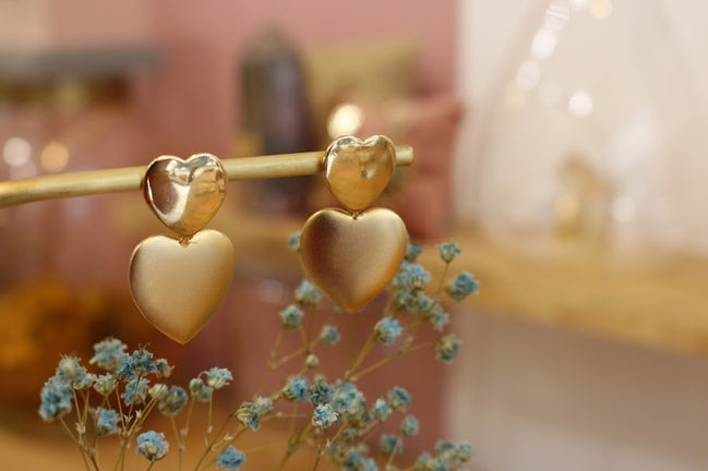 boucles d'oreilles coeurs