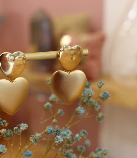 boucles d'oreilles coeurs