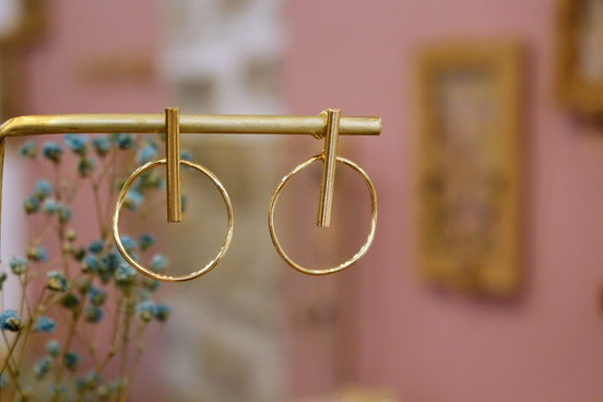 boucles d'oreilles dorées idée cadeau femme