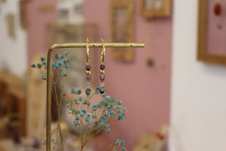 Boucles d'oreilles CIRCE tourmalines