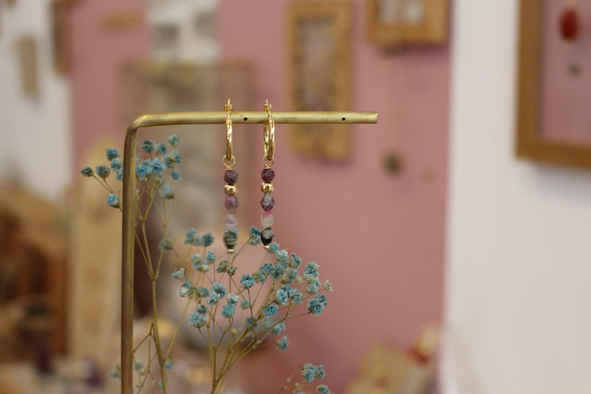 Boucles d'oreilles CIRCE tourmalines