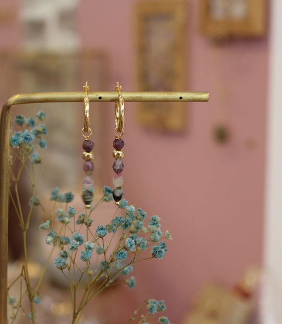 Boucles d'oreilles CIRCE tourmalines