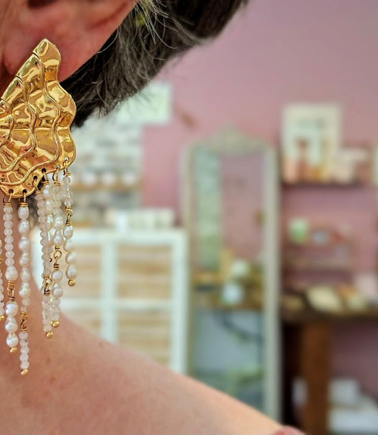 boucles d'oreilles fantaisie de luxe idée cadeau bijou haut de gamme bijou de créateur fabriqué en France