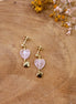 boucles d'oreilles femme amour quartz rose