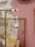 boucles d'oreilles longues argenté bijou de créateur