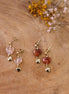 boucles d'oreilles pendantes pierres naturelles coeur quartz hématoïde idée cadeau bijou femme