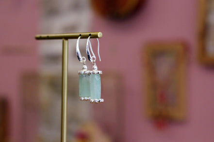 Boucles d'oreilles MAGIC argenté / chrysoprase