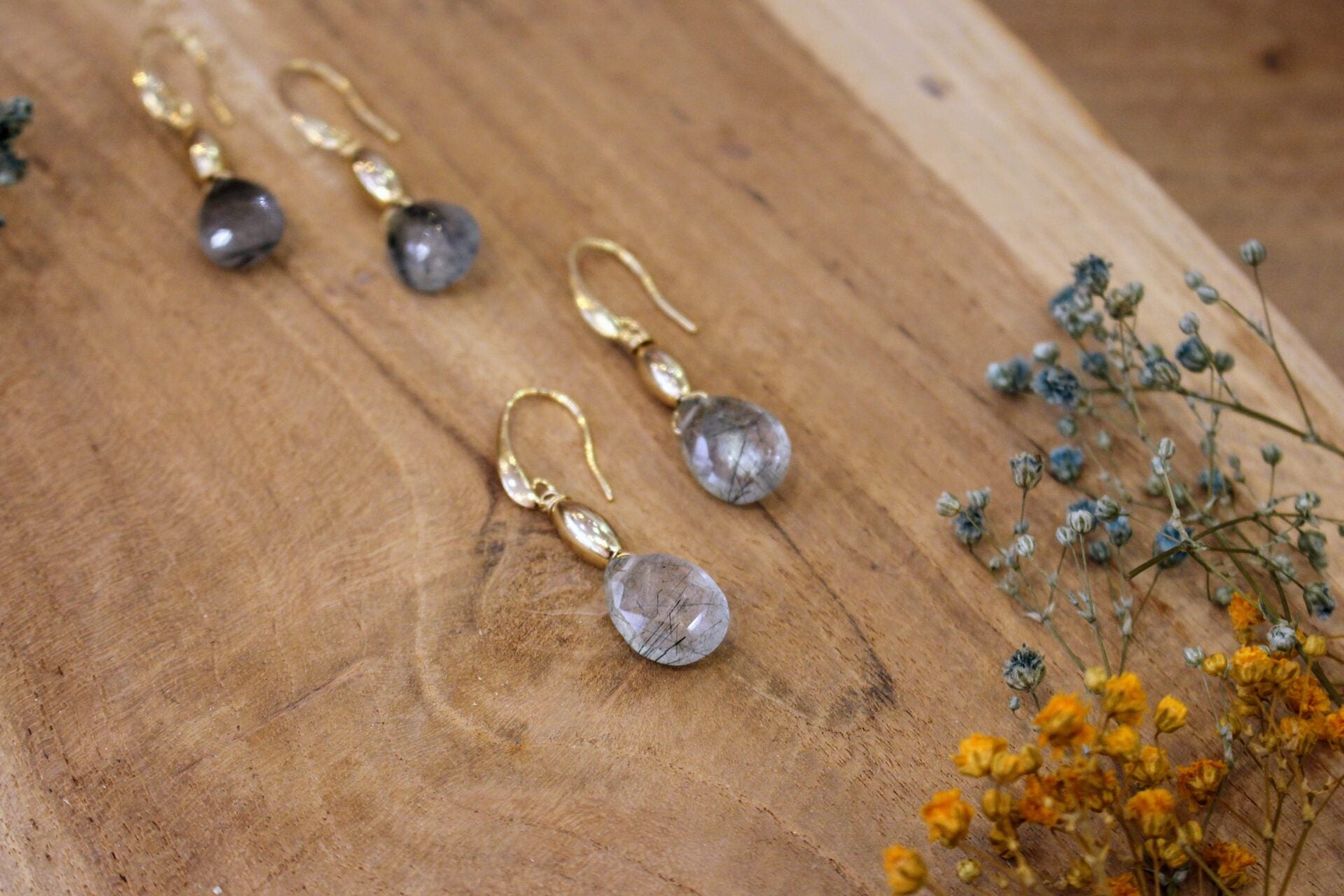 Boucles d'oreilles TOUT SIMPLEMENT phrénite épidote