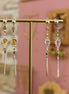 Boucles d’oreilles ATHENA argentées – Tourmaline rose ou jaune
