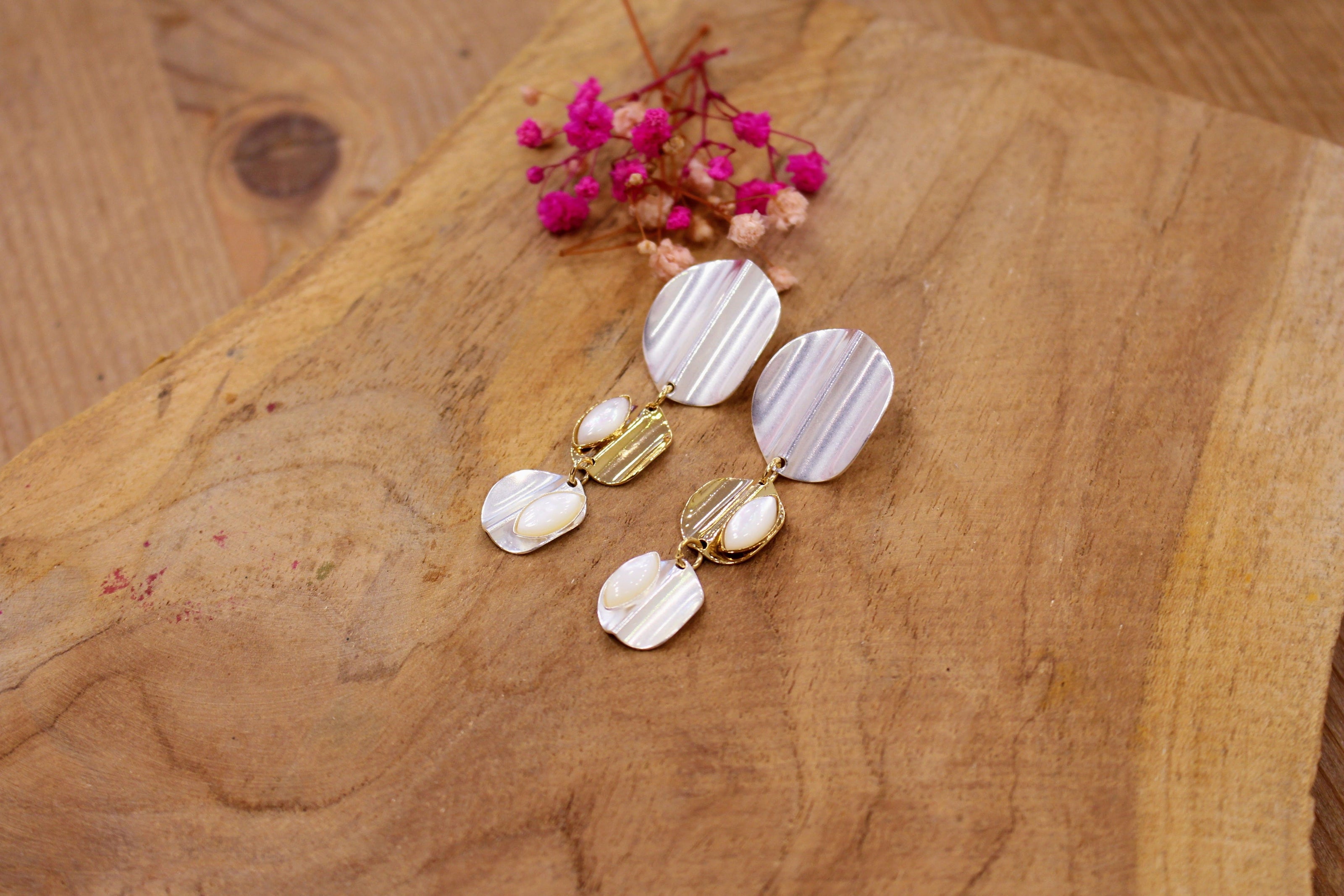 Boucles d'oreilles longues ECLIPSE SOLAIRE