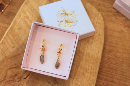 Boucles d'oreilles INSOUCIANCE labradorite