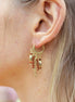 Boucles d'oreilles créoles RANI jaspe rouge