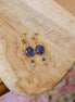 Boucles d'oreilles QUIÉTUDE doré - dumortierite et saphir