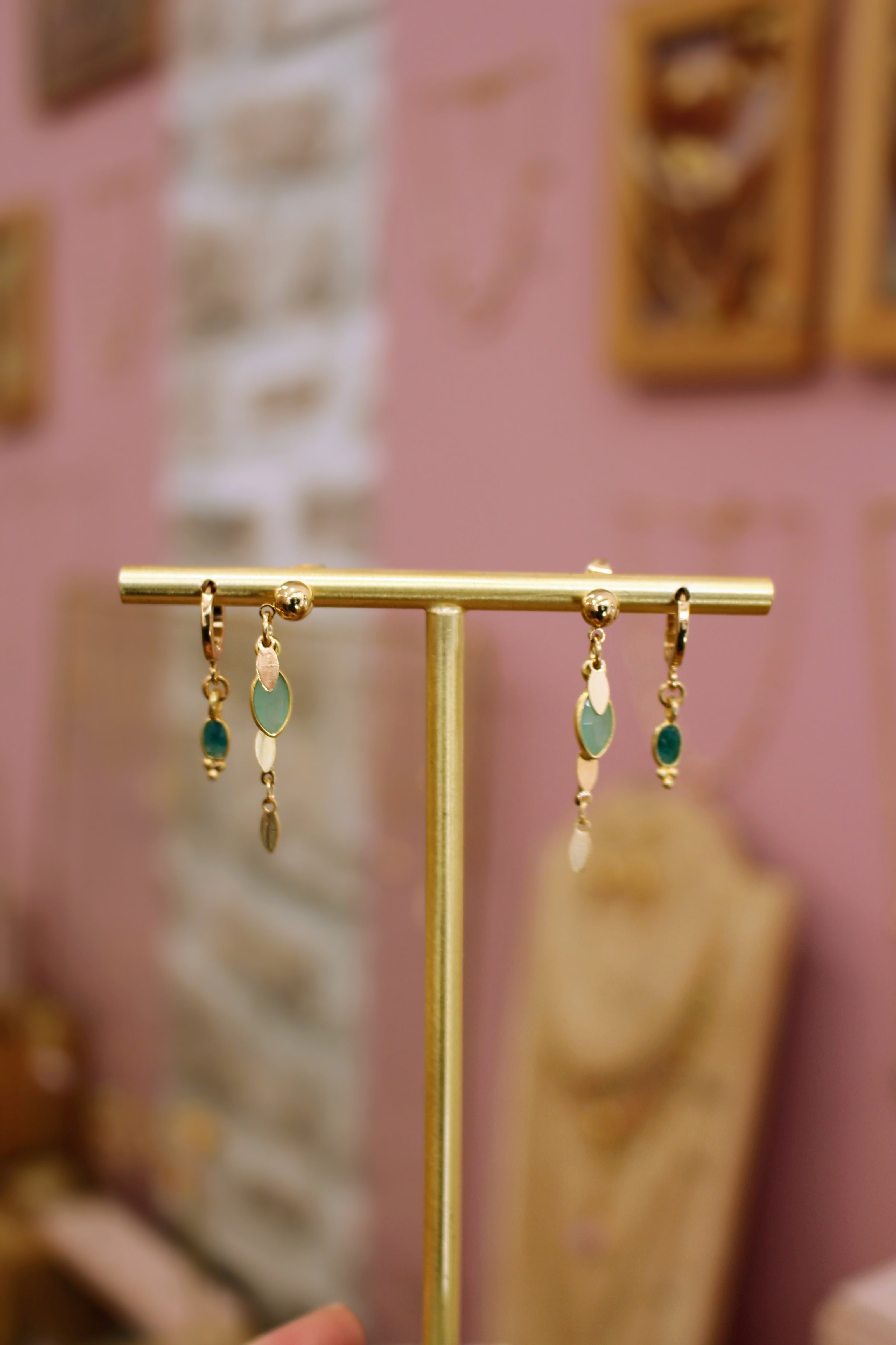 Boucles d'oreilles INDEPENDANTE plusieurs pierres disponibles