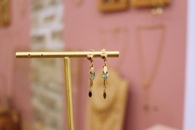 Boucles d'oreilles INDEPENDANTE plusieurs pierres disponibles