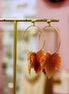 Boucles d'oreilles FEUILLES D'ORÉE marron