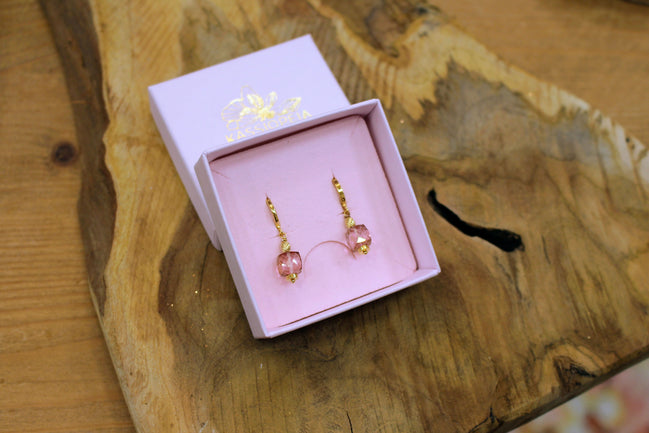 Boucles d'oreilles doré SENSIBILITÉ TOPAZE