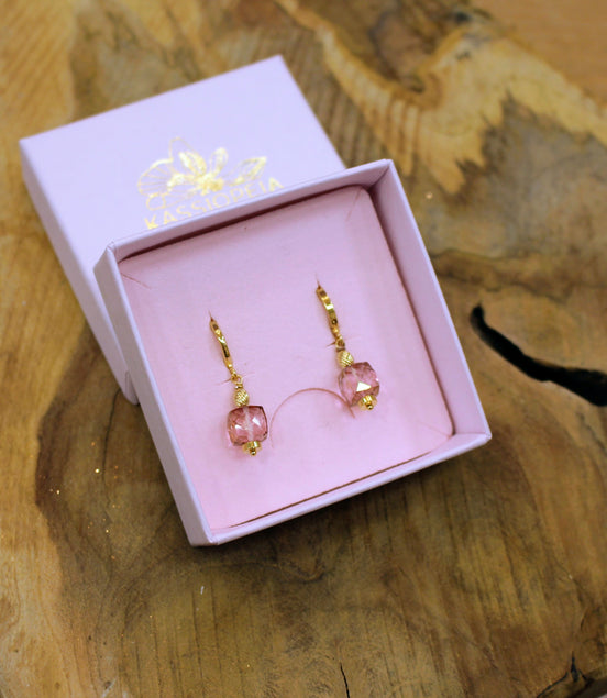 Boucles d'oreilles doré SENSIBILITÉ TOPAZE